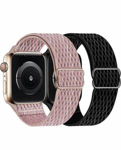 Apple Watchバンドナイロン　弾性アップルウオッチバンド42/44/45/49mm 2枚セット男女兼用　新色