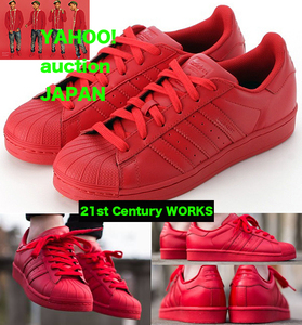 adidas originals SC PHARRELL WILLIAMS ファレル スーパースター 赤 25.0/LOUIS VUITTON