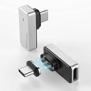 USB C 磁気アダプター 24ピン (2パック) タイプCコネクタ PD100W高速充電 U(中古品)