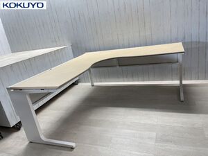 KOKUYO ワークヴィスタ SDF-LV7LSAW 13年製 L字デスク ナチュラル フリーアドレスデスク 事務机 コクヨ デスクシステム オフィスデスク