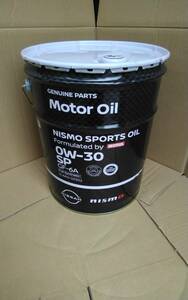  NISMO SPORTS OIL Formulated by MOTUL 0w-30 20Lペール缶未開封　訳あり品 売り切り！