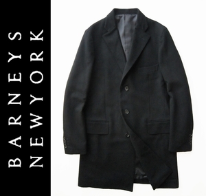 ◆本物◆BARNEYS NEWYORK ◆上質カシミア混チェスターコート ブラックXL 新品