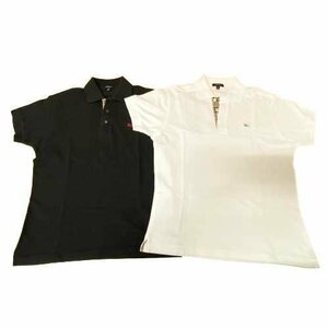 BURBERRY ポロシャツ 2点セット＜衣類 ＞バーバリー LONRON シャツ ブラック ホワイト チェック柄 Mサイズ レディース ファッション