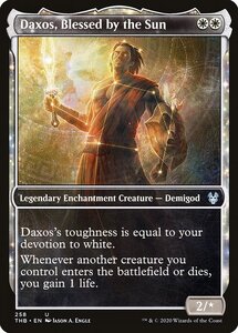 MTG ■白/英語版■ 《太陽に祝福されしダクソス/Daxos, Blessed by the Sun》★ショーケースFOIL★ テーロス還魂記 THB