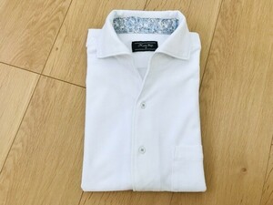 【良品】メンズビギ★ニットBDシャツ★白★M