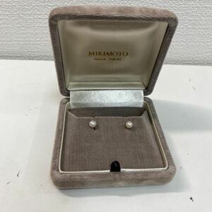 1円〜 8M MIKIMOTO ピアス ミキモト パール イヤリング ジュエリー アクセサリー 真珠 オシャレ ワンポイント 