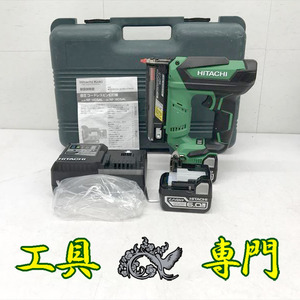 Q8935 送料無料！【美品】14.4V 35mm コードレスピン釘打機 ピンタッカー 日立工機 NP14DSAL 充電工具 打込み