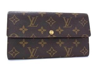 1円 ■極美品■ LOUIS VUITTON ルイヴィトン M61725 モノグラム ポシェット ポルトモネクレディ 二つ折り 長財布 ウォレット FK2363