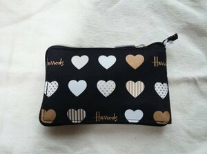 HAL ハロッズ Harrods ★ ハート エコバッグ ブラック系 ★ 即決 新品未使用