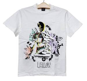 超激レア希少00,s！新品タグ付き！STUSSY ステューシー × LEILOW コラボ限定WネームTシャツ S ホワイト/デッドストック入手困難