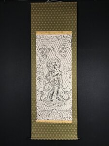 【版画】【一灯】ia4596 仏画 音声菩薩図 東大寺 八角燈籠 拓本 中国画