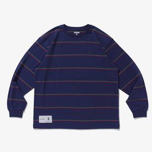 希少★新品本物【紺★2】★BORDER CREW NECK LS ボーダークルーネック ロンT 正規店購入 ディセンダント 限定品 入手困難 DESCENDANT 21S/S