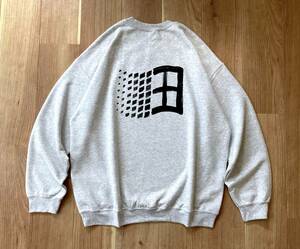 新品 SUPERMARKET / The Windows TIMES Crew Sweat ASH / XL サイズ / スーパーマケット ウィンドウズ タイムズ クルーネック スウェット