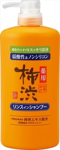 まとめ得 四季折々 薬用 柿渋 リンスインシャンプー 本体 ６００ｍｌ 熊野油脂 シャンプー x [6個] /h