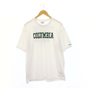 コロンビア Columbia ナビダッドビュートグラフィックショートスリーブTシャツ カットソー 半袖 ロゴ L 白 ホワイト ダークグリーン /DO ■