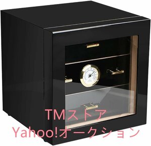 葉巻 ヒュミドール キャビネット、 ぜいたく 高光沢 ピアノペイント 葉巻 ボックス、 とともに 湿度計 加湿器、 最大50本の葉巻を保持