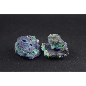 アズライト（藍銅鉱）×マラカイト（孔雀石）結晶　２個セット６０ｇ /az-08