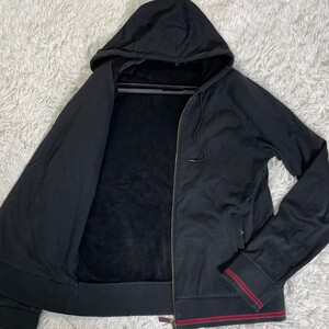 【希少2XL/美品】グッチ GUCCI パーカー ブルゾン ジャケット シェリーライン ジップアップ ブラック 黒 メンズ クレスト トム・フォード期