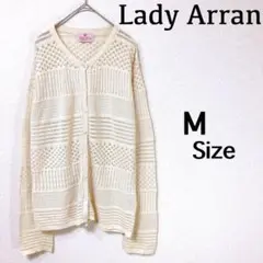 『Lady Arran』(M)＊カーディガン＊トップス＊ホワイト＊透け感＊可愛い