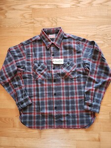 新作 送料込★東洋 SUGAR CANE シュガーケーン SC29362 TWILL CHECK WORK SHIRT ツイルチェック ワークシャツ　ブラック　M