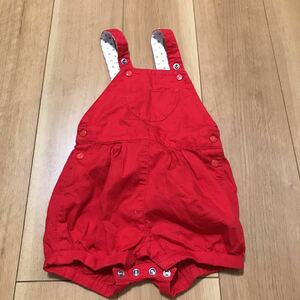 【中古】PETIT BATEAU プチバトー　サロペットデニムオーバーオール サイズ　24m/86cm