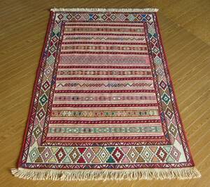 【148×105】イラン直輸入★アゼルバイジャン産キリム・KILIM■2052-384-18