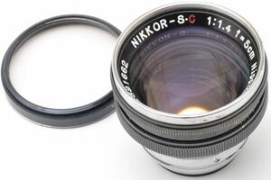 NIKKOR-S・C 5cm F1.4 Nikon ニッコール Ｓ・Ｃ フィルター ニコン S 用 ブラック 日本光学 Nippon Kogaku NIKKOR S C 5/1.4 50 14 2 ２