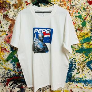 ペプシマン アバンギャルド リプリント Tシャツ 半袖 メンズ 新品 個性的 白 PEPSI MAN ホワイト ティーシャツXL XXL レトロ