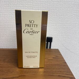 UTZ455 カルティエ SO PRETTY DE Cartier EAU DE TOILETTE VAPORISATEUR NATURAL SPRAY 50ml 香水 現状品