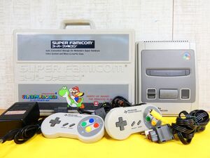 S) (AG-65) Nintendo 任天堂 SUPER FAMICOM スーパーファミコン SHVC-001 本体/コントローラー/ケース付 ゲーム機器 ※動作OK！ ＠100 (12)