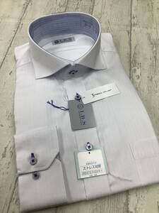 新品未使用　41-80 長袖Ｌサイズ 白のカッタウェイカッターシャツ 綿ポリ形態安定　定価5,990円の品