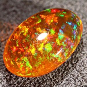 天然ファイアオパール メキシコ産 2.820ct 欧泊 裸石 宝石 ジュエリー 遊色 ファイヤーオパール 天然 墨西哥 loose jewelry fire opal