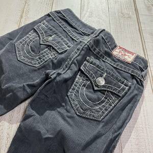 希少【TRUE RELIGION】トゥルーレリジョン JOEY BIG T フレア コーデュロイパンツ 25インチ ローライズ ブーツカットパンツ