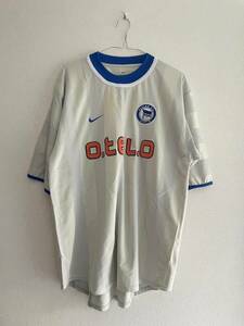 A5/52★レア★ブンデスリーガ★ポルトガル製★ナイキ NIKE ヘルタ ベルリン Hertha BSC 00-01 Away ユニフォーム 日本正規品☆L