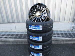 WEDS McCOYS RV-5 18x7J +38 6-139.7 ブラックミーリング GOODYEAR RVF02 225/50R18セット 200系ハイエース