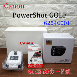 64GB SDXCカード付き 未使用品!! Canon PowerShot GOLF 6254C001 ゴルフ用レーザー距離計 軽量・小型コンパクトデジタルカメラ キャノン