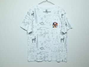 エルマー デビッドマッキー 絵本 総柄 Tシャツ WOMEN/L