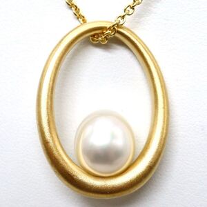 1円〜!!美品!!特別価格!!MIKIMOTO(ミキモト)《K18南洋白蝶真珠ネックレス》D約22.4g 約60.5cm 約11.0mm珠 necklace jewelry FB2/FB2.M313