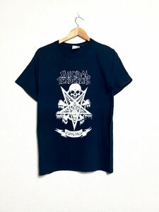 両面プリント スカル バンドTシャツ SUICIDAL TENDENCIES スーサイダルテンデンシーズ 黒 ブラック ヘインズ スケーター パンク メタル