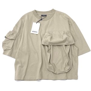 【タグ付・新品】Jacquemus Bolso Court Cropped Cargo T-Shirt sizeS BEIGE 231JS068 ジャックムス カーゴ Tシャツ