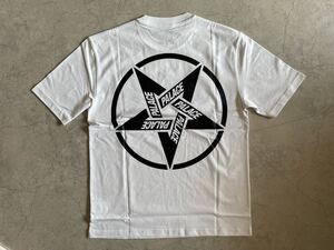 （L）未使用品 納品書付き 21AW palace CALM MOSHER T-SHIRT パレス palace skateboards バックプリントTシャツ Lサイズ White スター 星