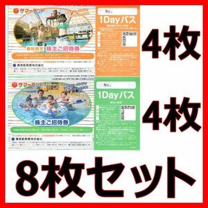 東京都競馬 株主優待券 8枚■241014最新東京サマーランドフリーパスワンデイパス無料券クーポン割引券株主招待券施設利用券1冊1枚2枚3枚4枚