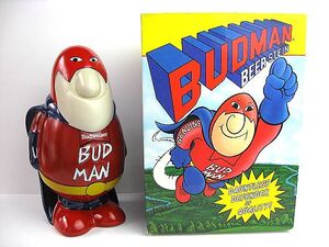 NOS デッドストック！ 1980’s BUDWEISER バドワイザー BUDMAN バドマン ビンテージ ビアマグ 箱付き BEER ビール バドライト ネオン バー