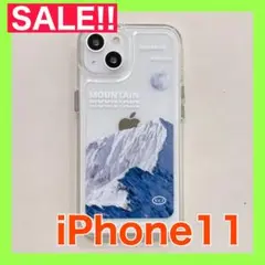 iPhone11 ケースクリアハードケースカバー透明ブルーホワイトアウトドアTL