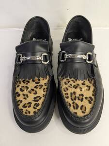 □Dr.Martens adrian snaffle ドクターマーチン ローファー ヒョウ柄ハラコ UK8 26.5cm