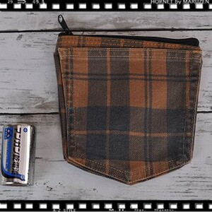 Denim Back Pocket zip pouch　デニムバックポケットジップポーチ　DＢＰ2421　アップサイクル