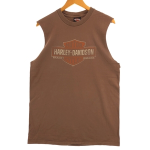 古着 ハーレーダビッドソン Harley-Davidson カットオフ モーターサイクル バイクTシャツ USA製 メンズL /eaa313958