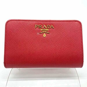 PRADA/プラダ 二つ折り財布 札入れ 小銭入れ コンパクトウォレット ピンク系