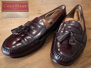 COLE HAAN コールハーン 革靴 タッセル ローファー スリッポン レザーシューズ バーガンディ サイズ １０1/2 約28.5㎝