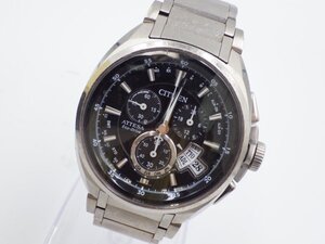 358280【1円スタート】CITIZEN シチズン 稼動品 ATD53-3081 アテッサ ダイレクト フライト メンズ 時計 エコドライブ クオーツ42mm